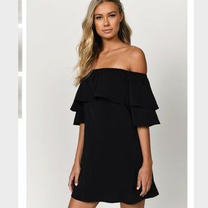 NWT Tobi Show Off Shoulder Black Dress